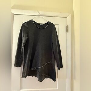 Workshop Republic Clothing Grey Asymmetrical Hem Tunic Top – Size L